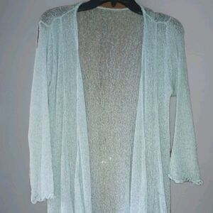 3 For $15 Sale Lost River Light Blue Open-Front Women's Cardigan M/L NWT